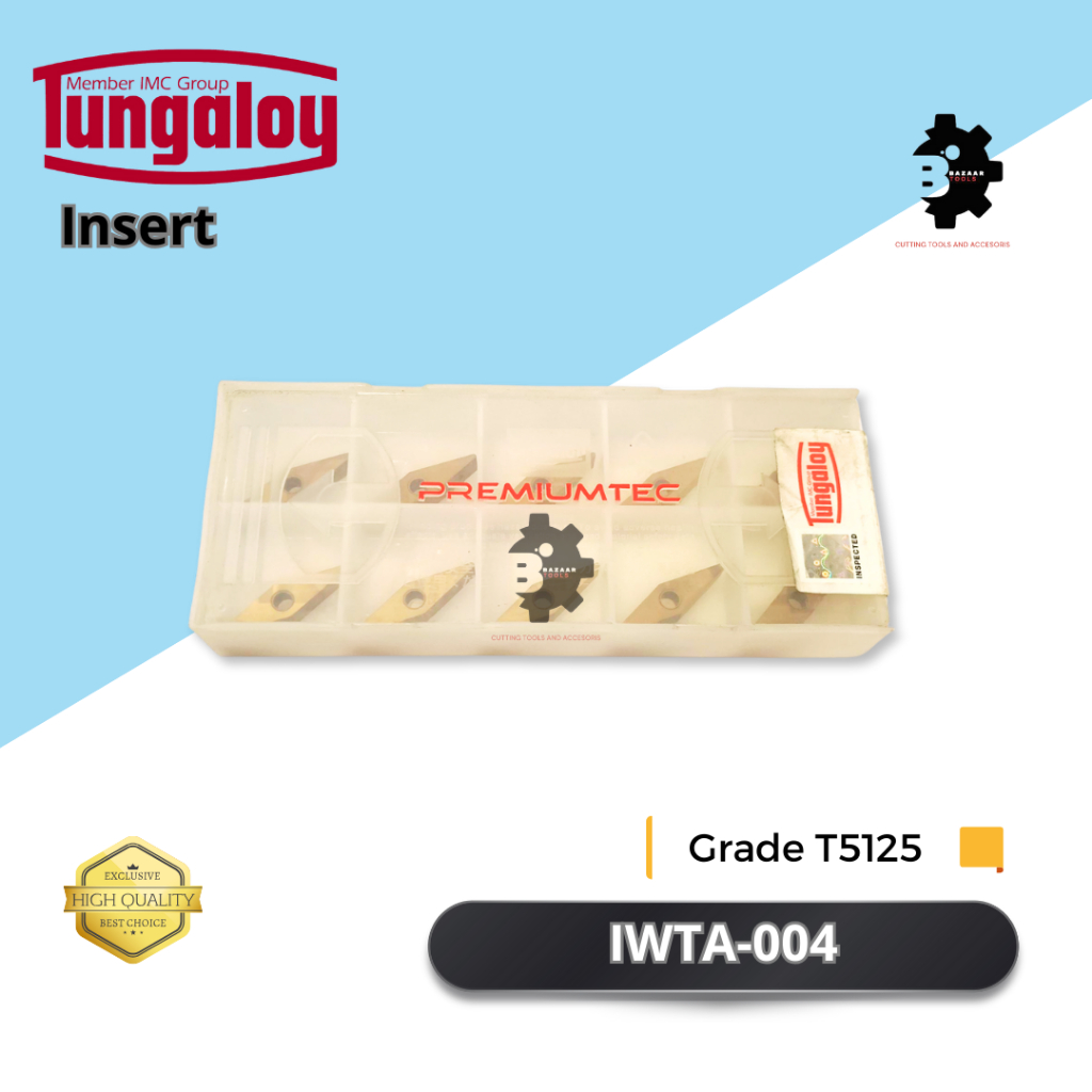 Insert IWTA-004 Grade T5125 - Merk Tungaloy - Insert Pahat Bubut - Pisau Pahat - Baru - Original - M