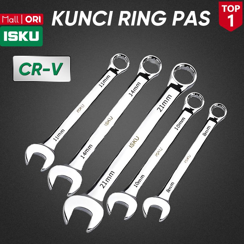 Set Kunci Ring Pas Anti Karat 8-24mm
