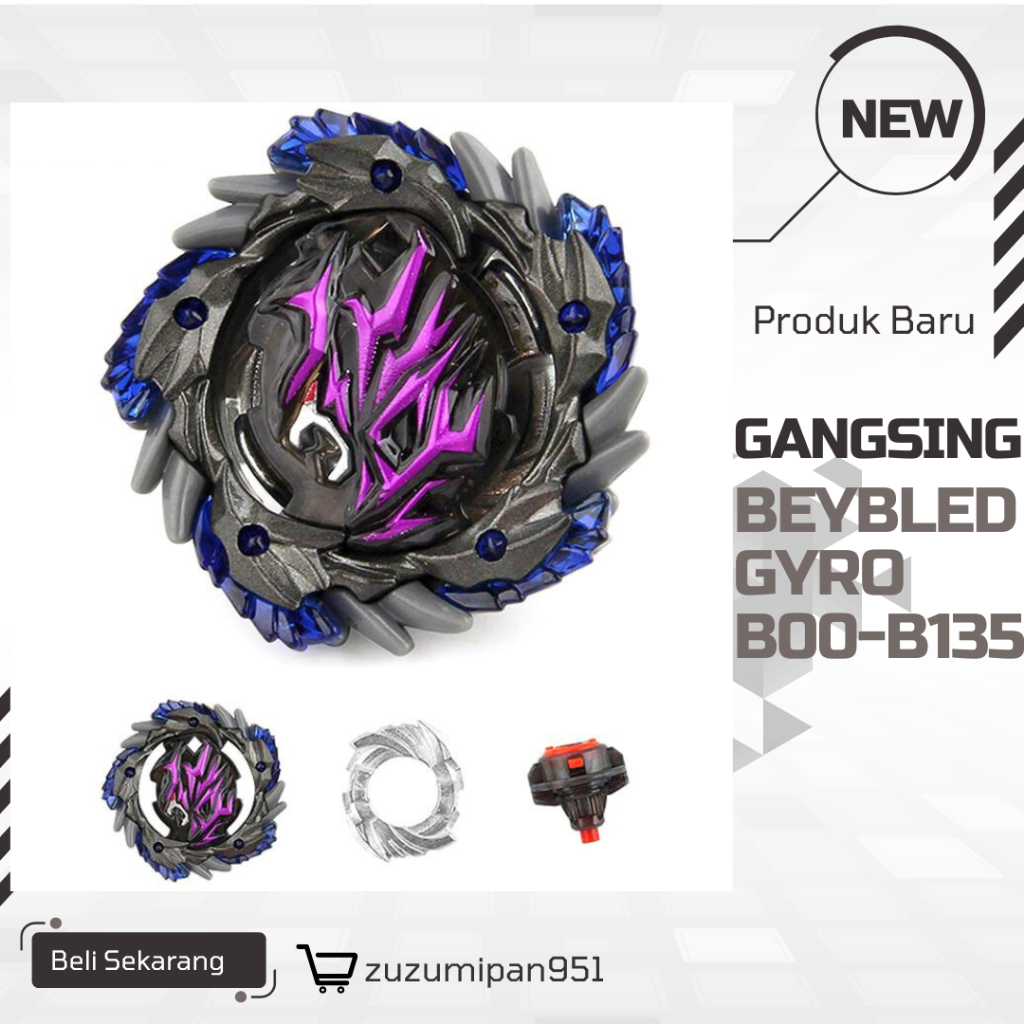 PROMO|Gangsing  B00-B135|75 Type Gangsing Besi Beblet Metal Beblade Bebled|Gyroscope Battle