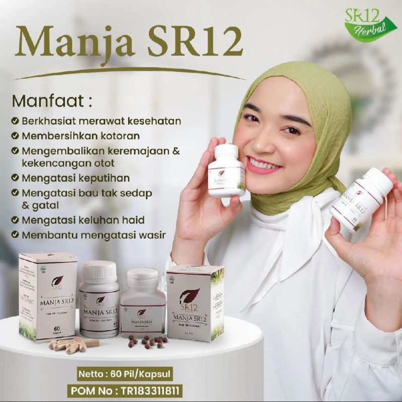 SR12 HERBAL MANJAKANI | 60 Kapsul BPOM | 100% ekstrak Manjakani Mengurangi lendir berlebihan pada da