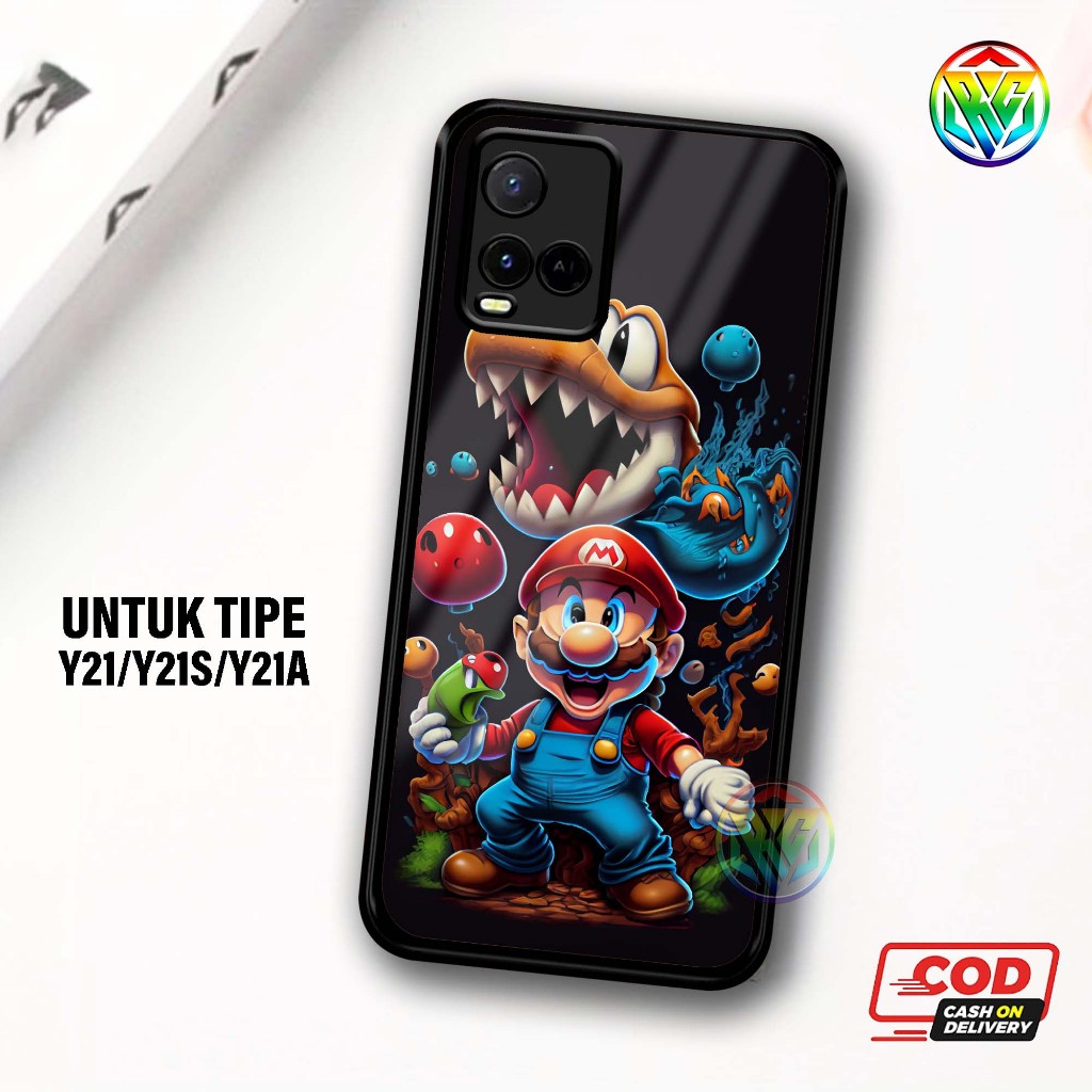 Real Case Vivo Y21/Y21S/Y21A  Terbaru Case kilau - New Case Glossy casing Hp Vivo Y21/Y21S/Y21A [Mot