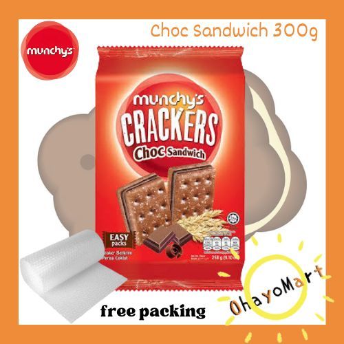 

Munchys Choco Sandwich / Munchy's Biskuit Sandwich Rasa Coklat 258grm