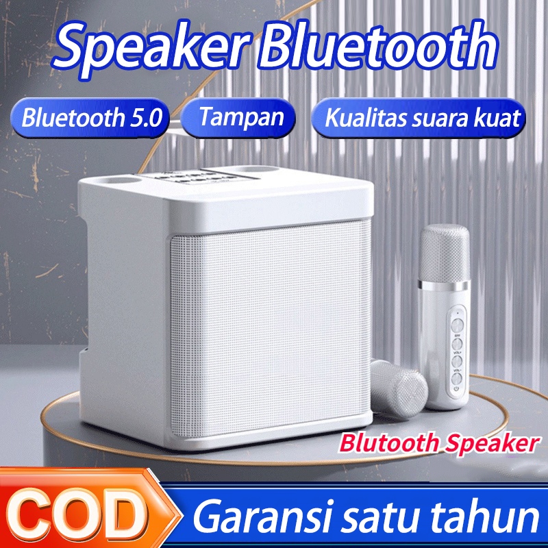 Speaker Bluetooth  Karaoke 2Mic 1 set Karaoke Speaker  Sound Bluetooth Super Bass aktif home theater