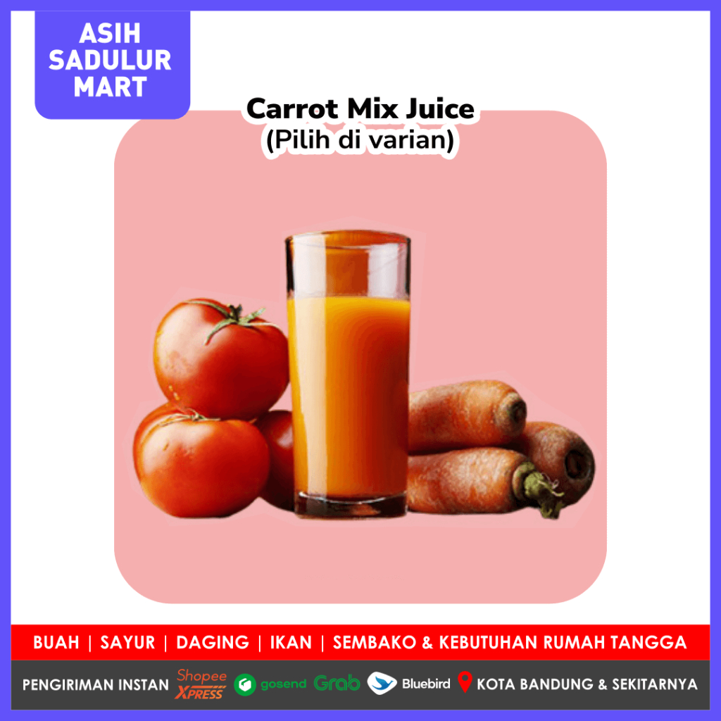 

Jus Wortel Campur +-300ml | Carrot Mix Juice Promo Bandung