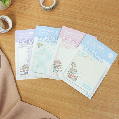 

Catatan Tempel / Kertas Memo Yoyo Loves Studying Square Sticky Notes