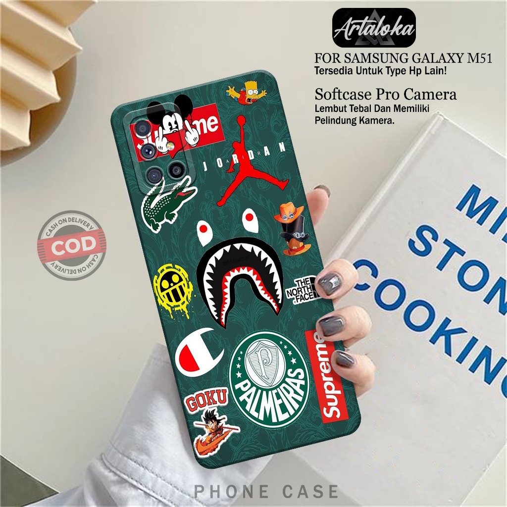 Softcase Hp Samsung Galaxy M51 Fashion Case Branded Case Samsung Galaxy M51 Silikon TPU Pro Camera C