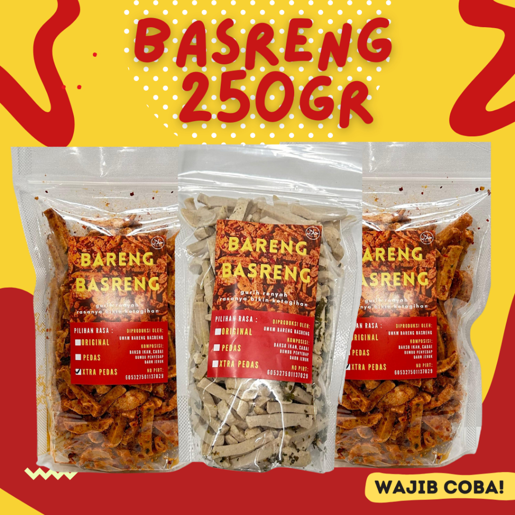 

BASRENG 250 GR DAUN JERUK RENYAH GURIH ORIGINAL PEDAS XTRA