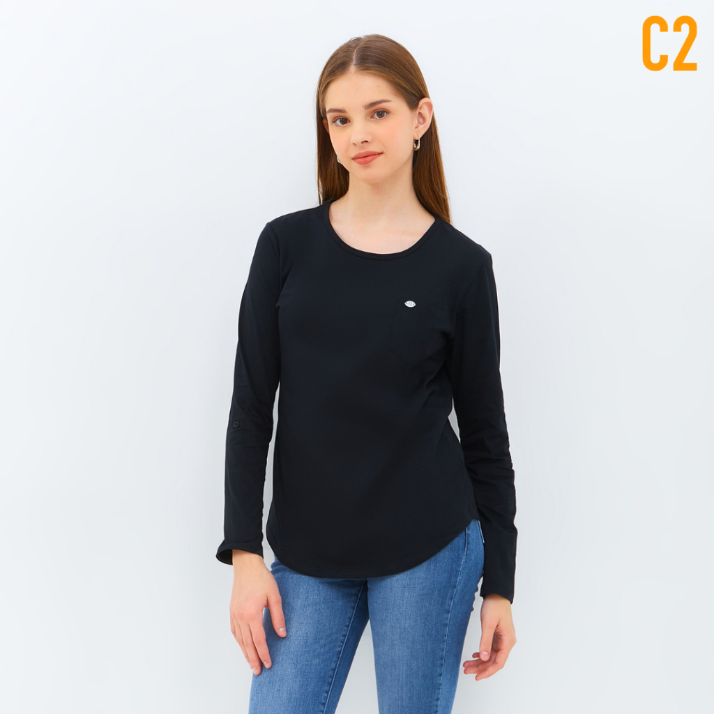 C2 Pipsie Black T-Shirt Wanita