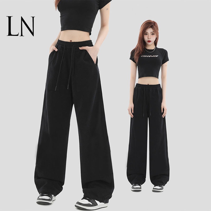 LN.RLTR-Celana jogger wanita celana training wanita korea celana olahraga wanita celana santai wanit