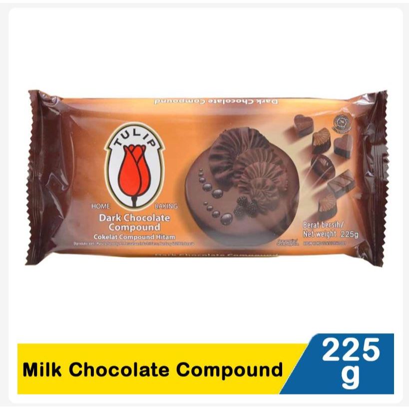 

Tulip Milk Chocolate Compound / Tulip Dark Chocolate Compound 225 gr