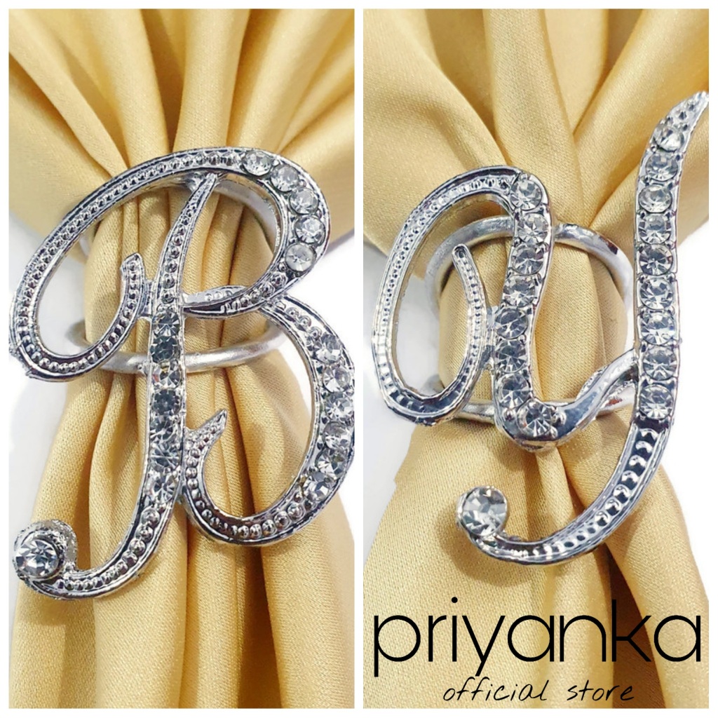 Ring Hijab Huruf/Aksesoris Jilbab/Bros Kolong Cincin Jilbab