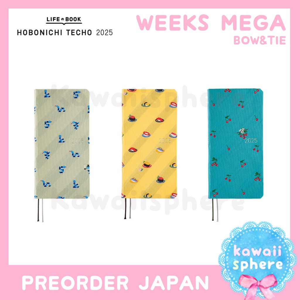 

Hobonichi Techo 2025 Weeks MEGA | Bow & Tie Series | Hobonichi Weeks MEGA 2025 | Preorder Handcarry Japan