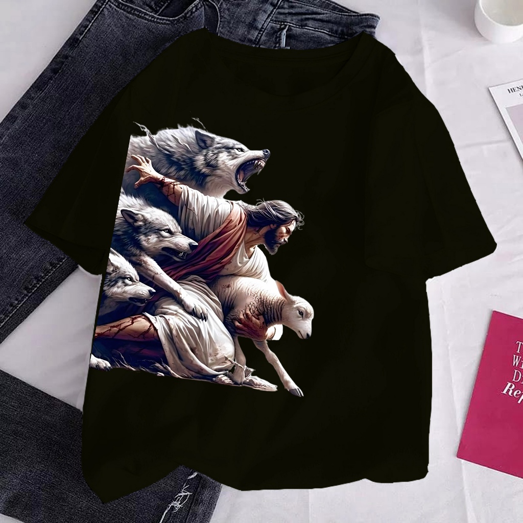 Kaos Jumbo Rohani Yesus Kristiani 6XL 5XL 4XL 3XL 2XL LD 150 140 130 120