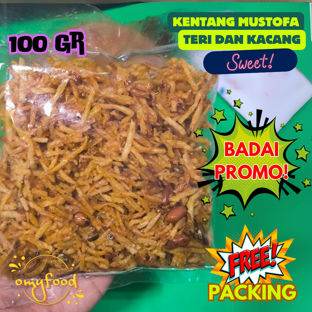 

Kentang Mustofa Teri dan Kacang Manis 100 gr TERLARIS TERMURAH | Gurih dan Kriuk | Kualitas Premium