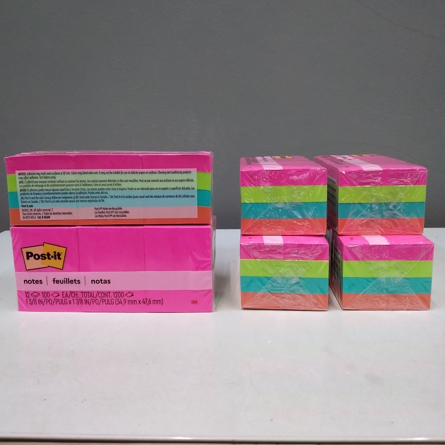 

Ready Stok 3M post it 653AN warna neon sticky note 35mmx48mm memo tempel P94