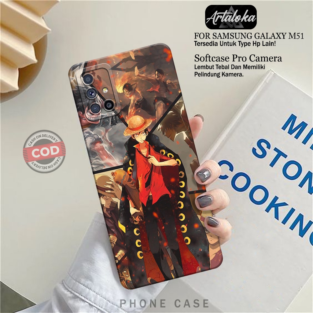 Softcase Hp Samsung Galaxy M51 Fashion Case Anime Case Samsung Galaxy M51 Silikon TPU Pro Camera Cas