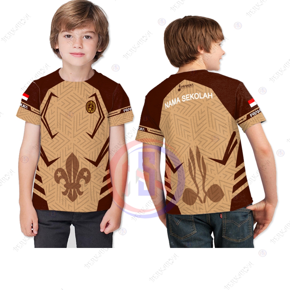 Kaos Pramuka Anak || Baju Pramuka Anak || Baju Pramuka Fullprinting Kaos Baju Jersey Pramuka Keren