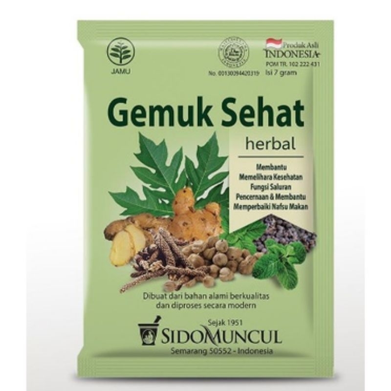 

JAMU SIDOMUNCUL GEMUK SEHAT ISI 10 SACHET