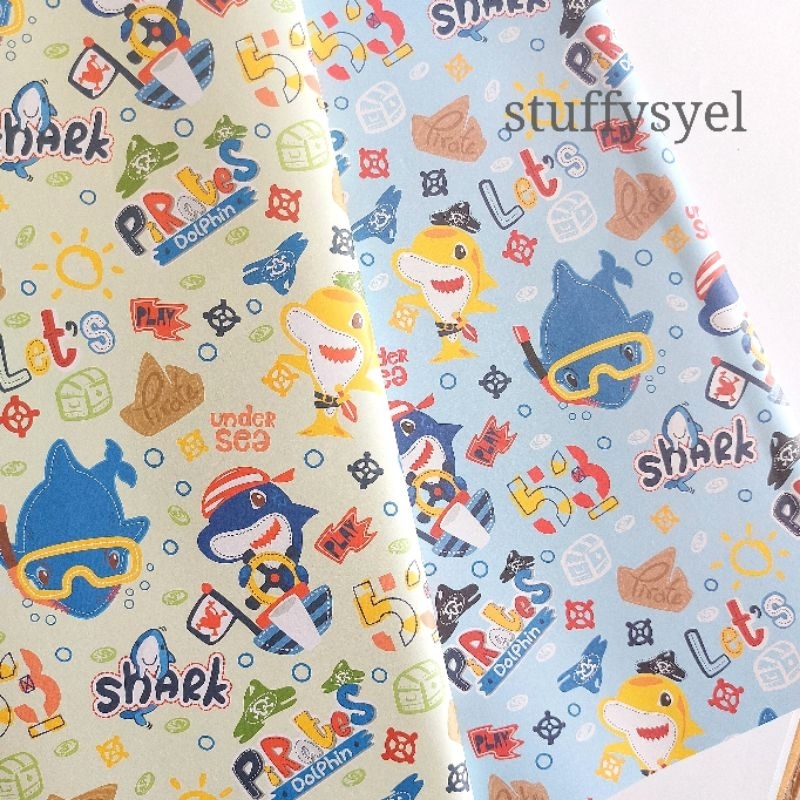 

Baby Shark Wrapping Paper Kertas Kado Sansan Wawa Kemasan