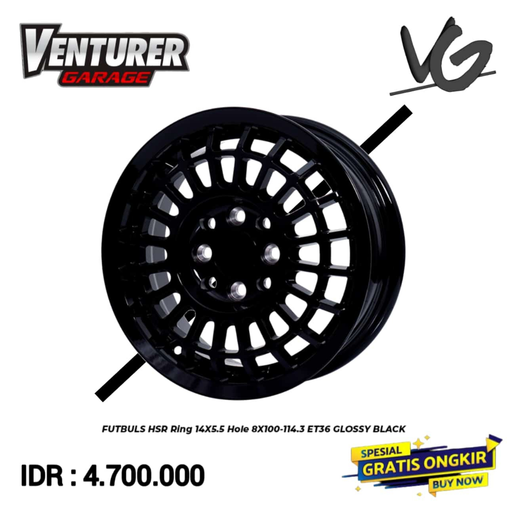 Velg racing HSR Terbaru ring 14 lebar 5,5 mobil avanza xenia kijang brio calya agya