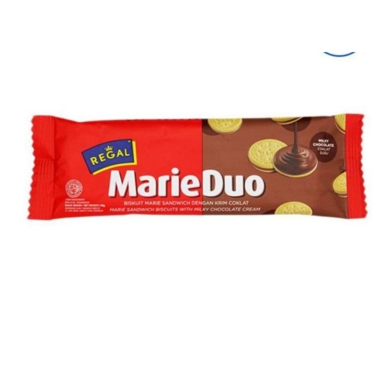 

REGAL- Biskuit MarieDuo 20gr Varian Milky Choclate Cream