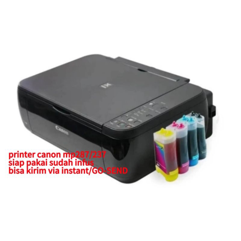PRINTER Canon  mp287/237 bisa foto copy dan scan sudah infus siap pakai scond normal
