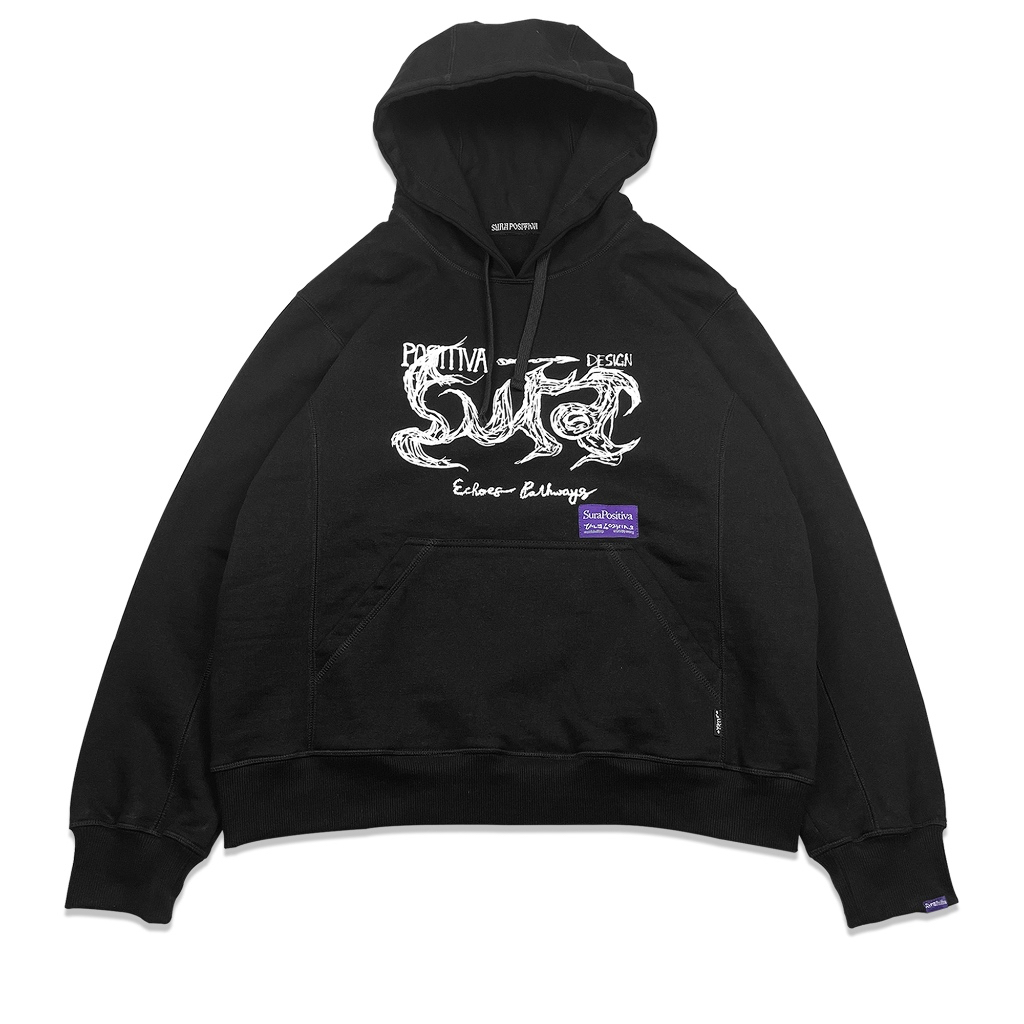 Sura Positiva - Heavyweight Hoodie 440 GSM (Oliie) Black