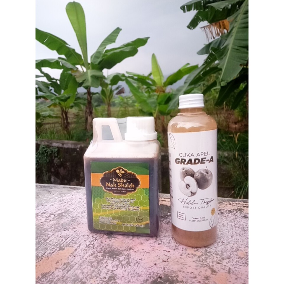 

Paket Sakanjabin (Cuka Apel & Madu Nak Sholeh) Minuman Anti Virus
