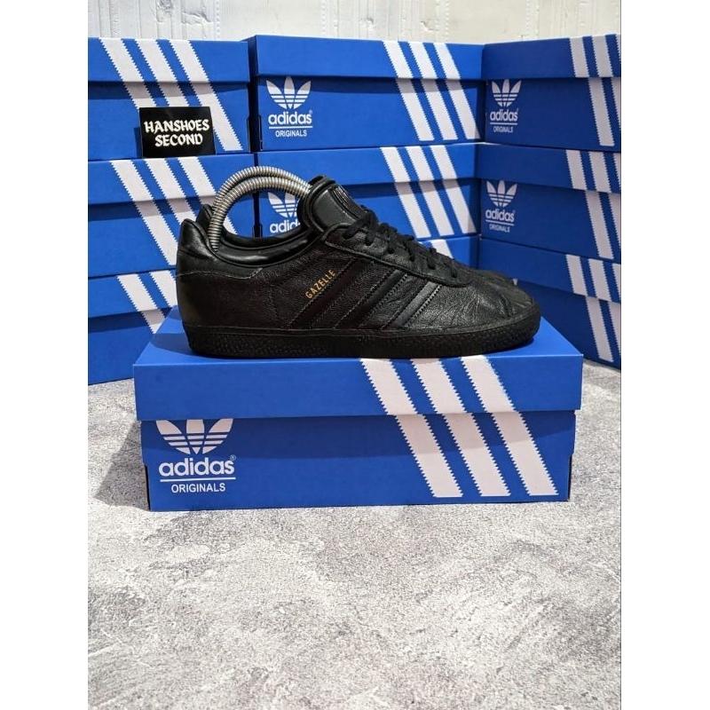 Adidas Gazelle II leather fullblack size 38 fit 39