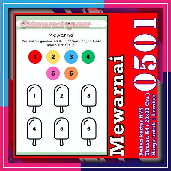 

Mewarnai Gambar Harga satuan ukuran A4 / A5 Murah karakter bunga alam hewan dino kuda buah Buku No 1