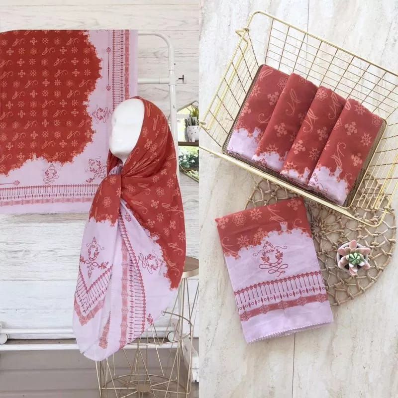 COD HIJAB SEGI EMPAT VOAL PREMIUM MERAH BATA MURAH