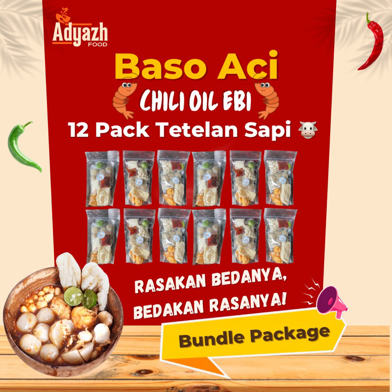 

PREMIUM BASO ACI CHILI OIL EBI ISI TETELAN SAPI, BASO ACI INSTANT, [HOME MADE]