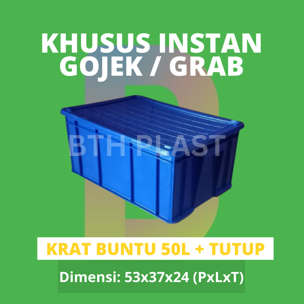 Krat Buntu 50 Liter plastik / box tahu plastik / krat buntu plastik / KRAT TAHU MURAH / KRAT BUNTU