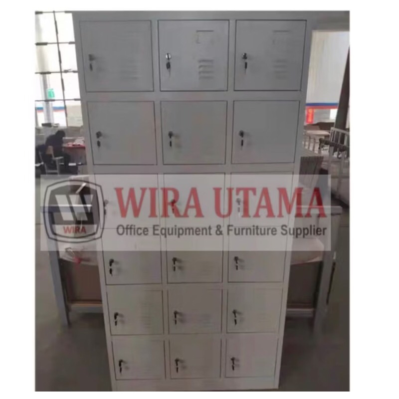 Loker Besi 18 Pintu / Loker Karyawan 18 Pintu / Loker Staff 18 Pintu / Lemari Arsip Karyawan 18 Pint