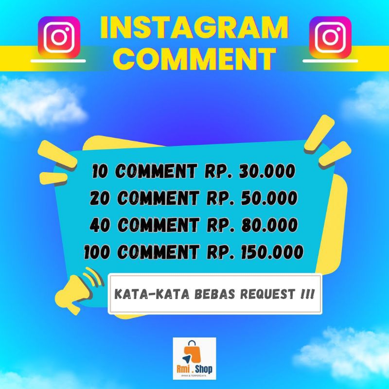 JASA KOMEN INSTAGRAM REAL AKUN RANDOM & INDO PERMANEN