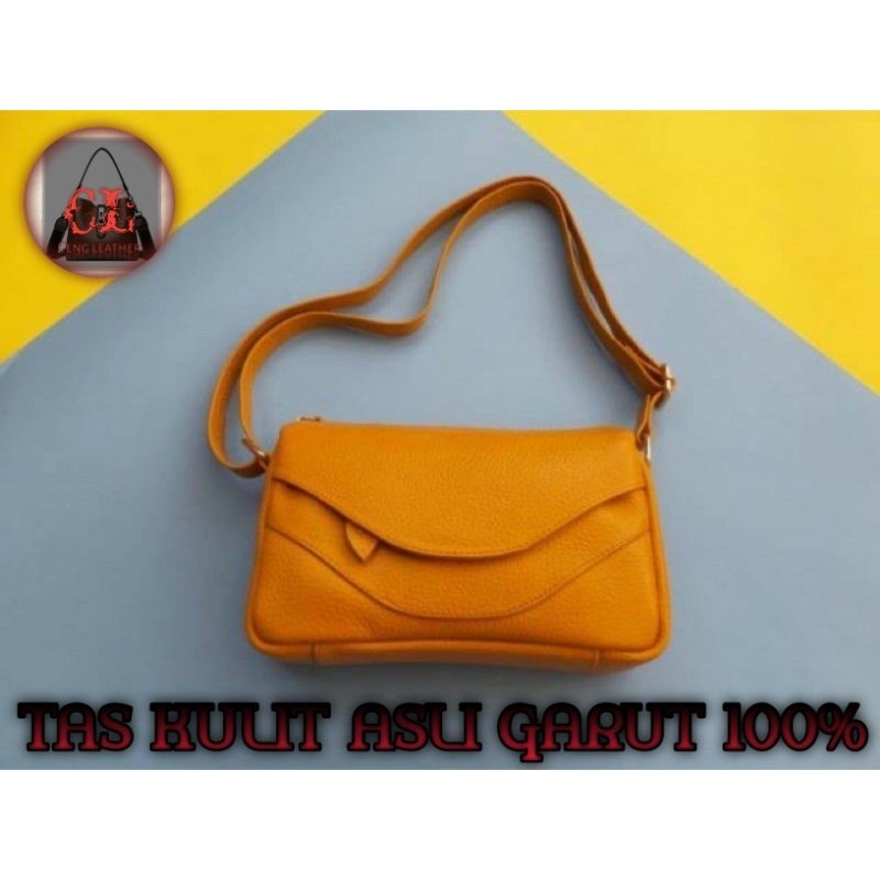 (SIZE(S)) TAS KULIT WANITA/ TAS SELEMPANG WANITA GARUT.