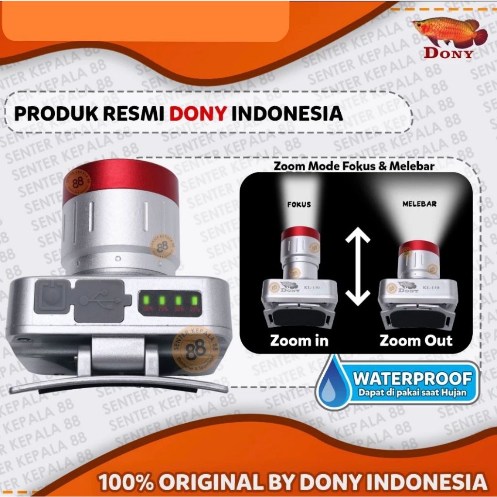 DONY SENTER KEPALA 25WATT ZOOM / DONY KL - 170 SENTER KEPALA / DONY ZOOM SENTER - MURAH