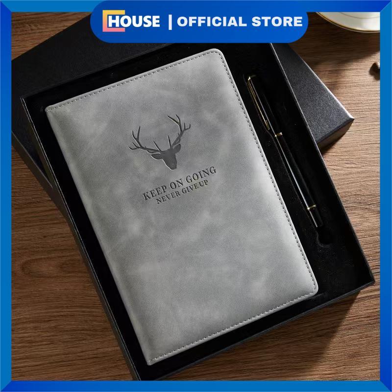 

(COD) Notebook Sarung Kulit A5 Buku Agenda Catatan Kerja Meeting Planner NoteBook Notepad Diary Binder Cover Kulit