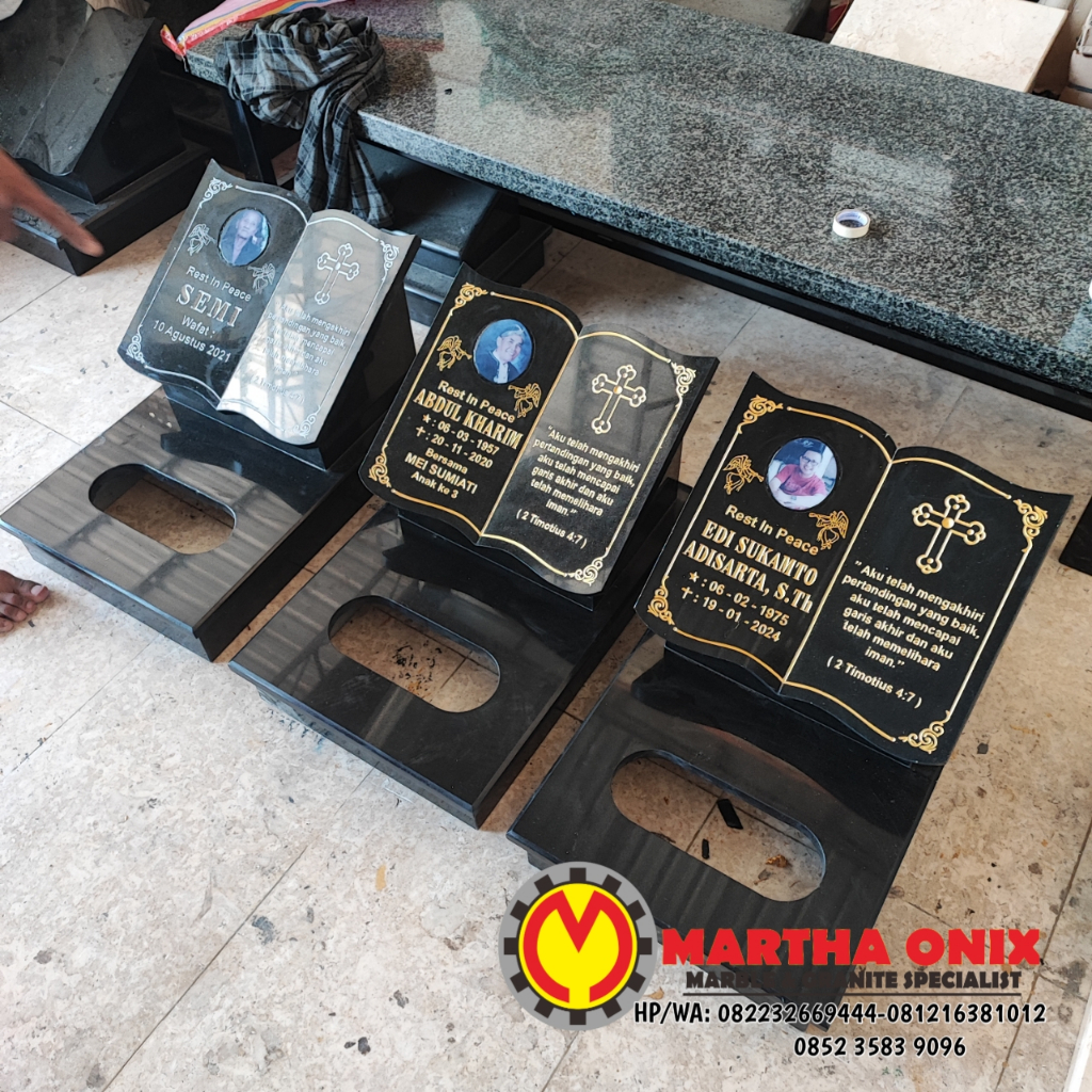 Batu Nisan Maesan Marmer Berkualitas, Nisan Makam Marmer Buku Berkualitas