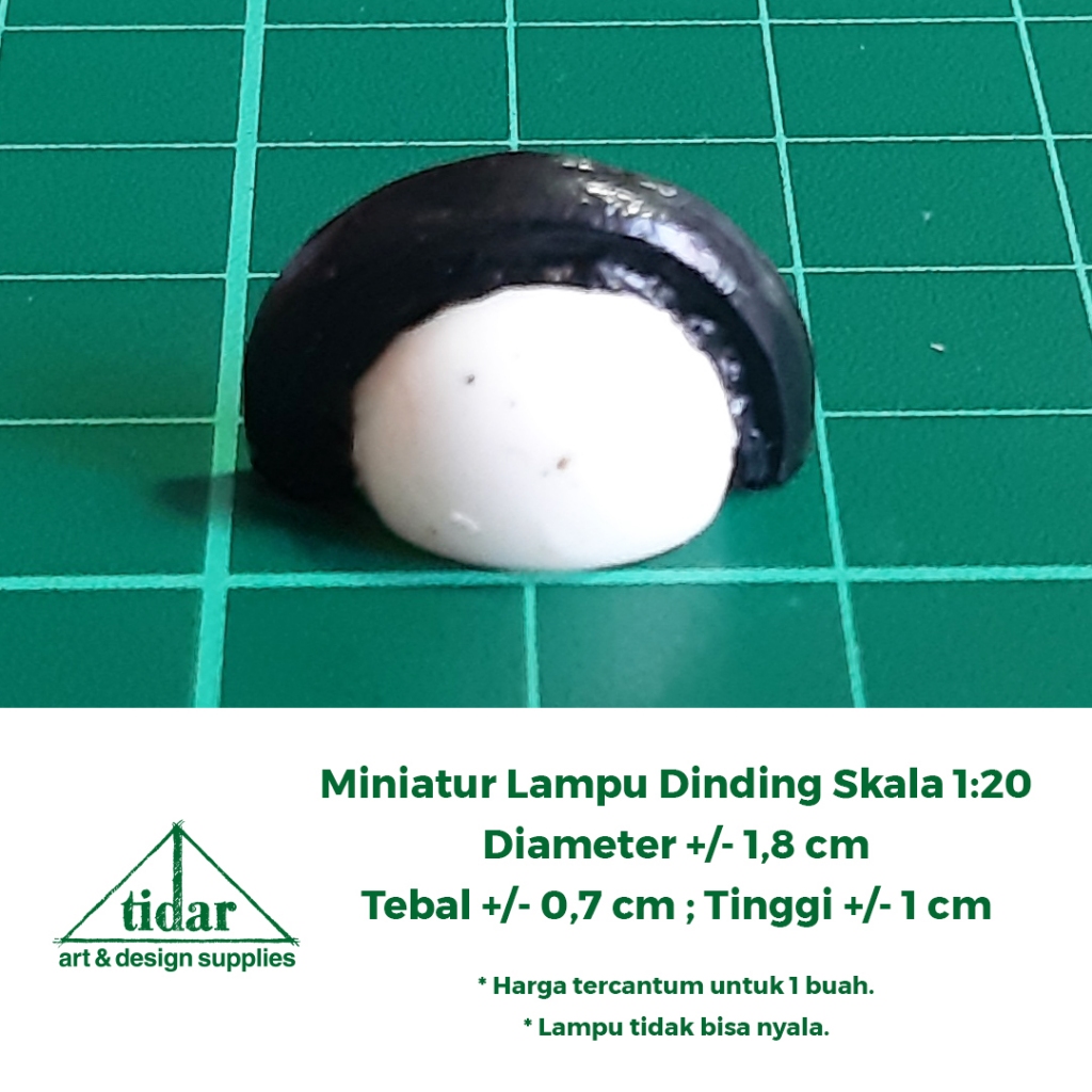 

[MR] HR - Miniatur Lampu Dinding Skala 1:20 - Maket Lampu Tempel Setengah Bundar