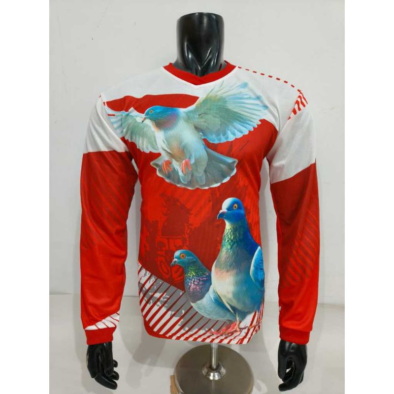 JERSEY MERPATI BALAP LENGAN PANJANG NEW TERLARIS / KAOS JERSEY BURUNG MERPATI BAHAN DRY FIT BURUNG M