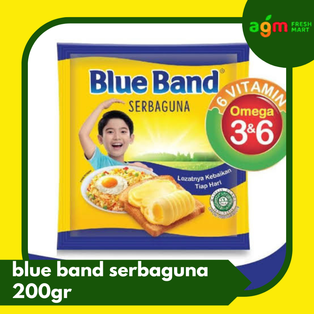 

blue band margarin serbaguna kemasan 200 gram blueband