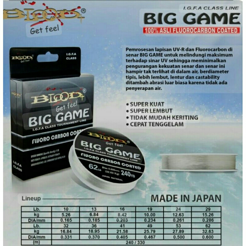 Senar Blood Big Game 24lb/29lb/31lb/32lb/41lb/49lb/36lb/62lb