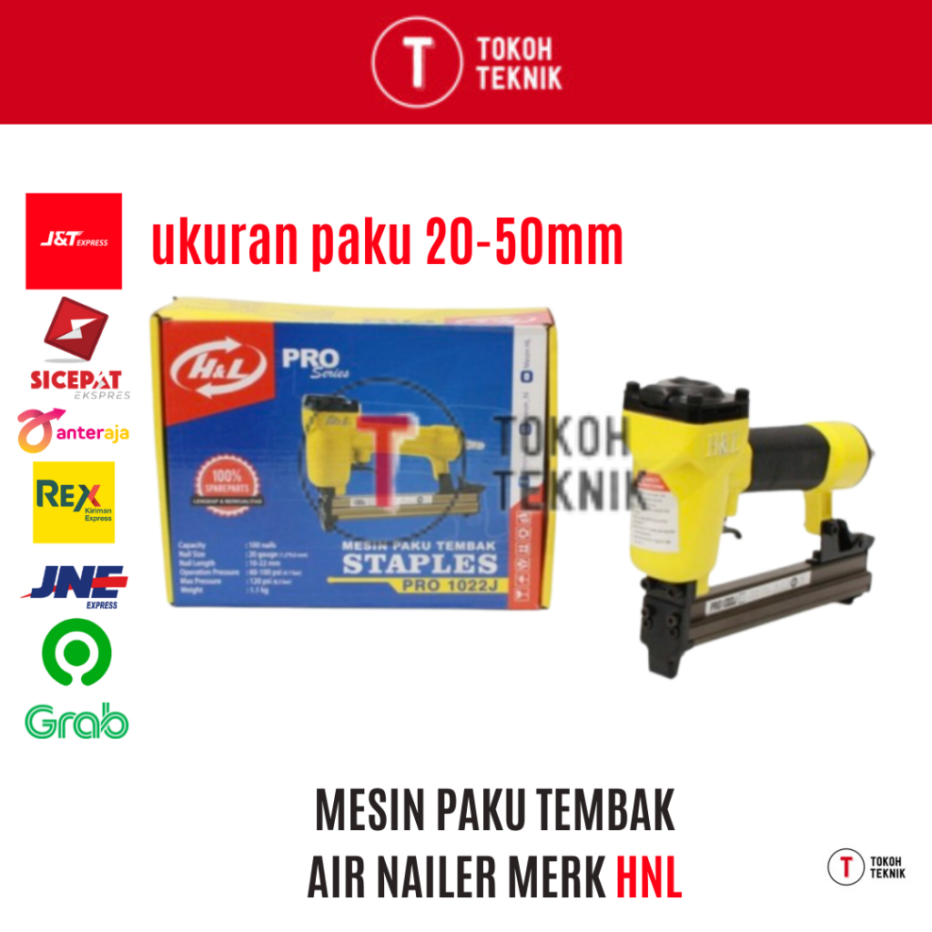 MESIN PAKU TEMBAK ANGIN AIRNAILER HNL 20MM - 50MM HNL HL F-T50