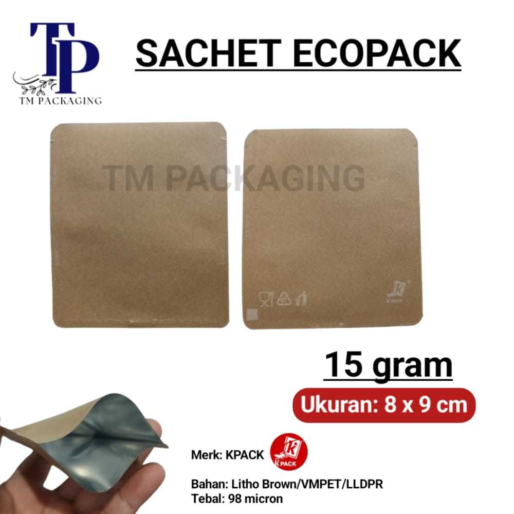 KEMASAN SACHET ECOPACK 15 GRAM KEMASAN KOPI SNACK BUBUK