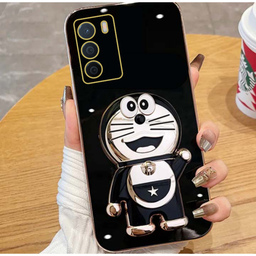 Softcase OPPO A16 Premium Silicon Case free Doraemon Phone Holder