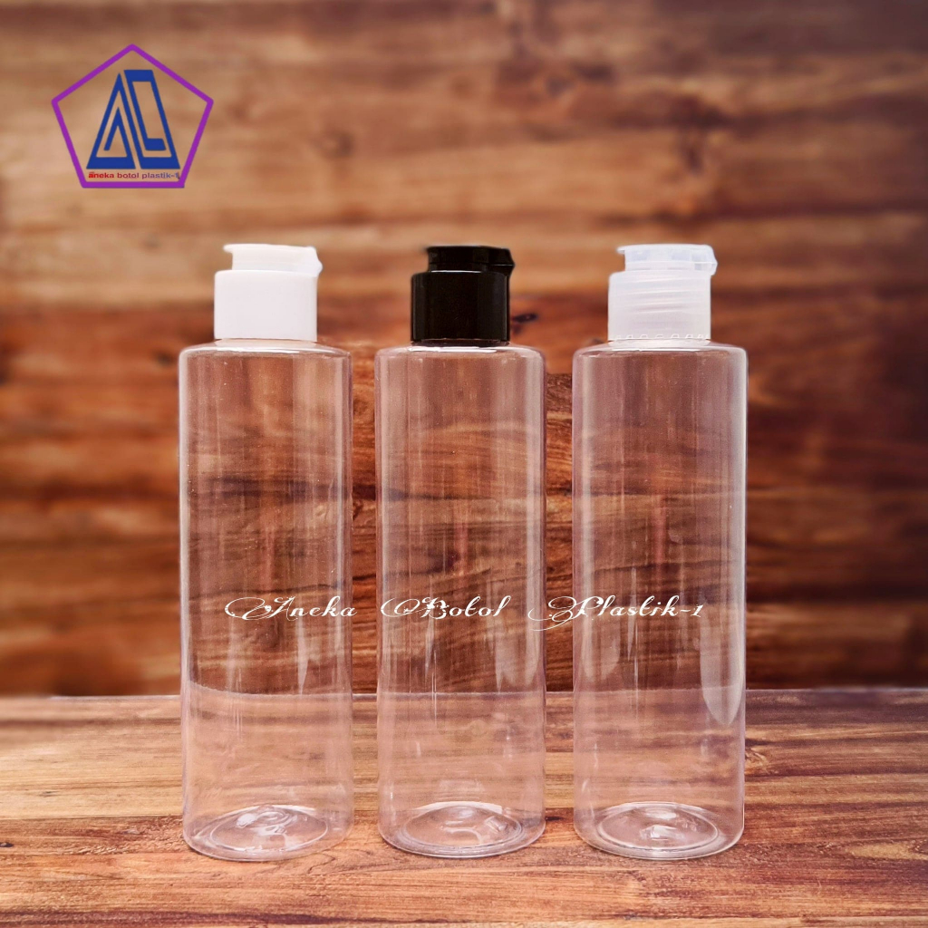 Botol Rf 200ml Tutup Fliptop Jamur Kancing  / Botol 200ml Clear Plastik Pet Tebal