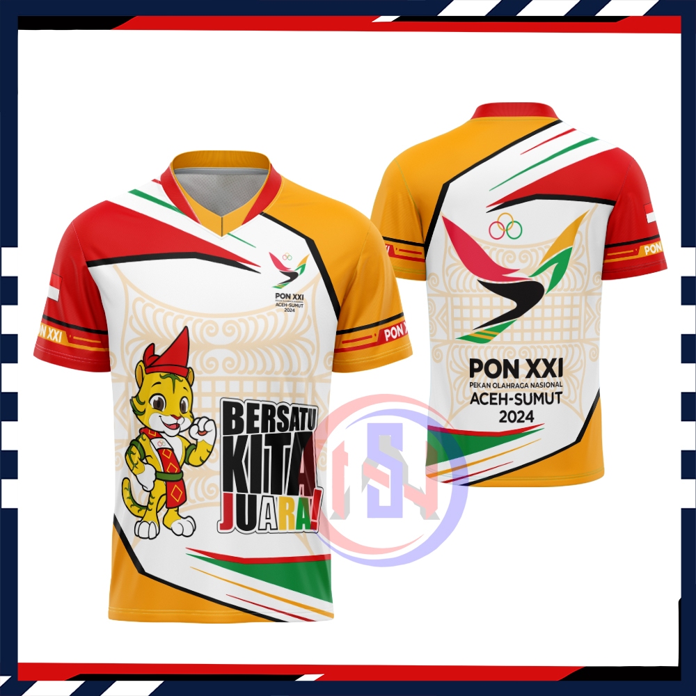 Baju Jersey PON ACEH SUMUT 2024 Kaos Jersey Olahraga PON ACEH  Baju PON ACEH SUMUT 2024 Fullprint