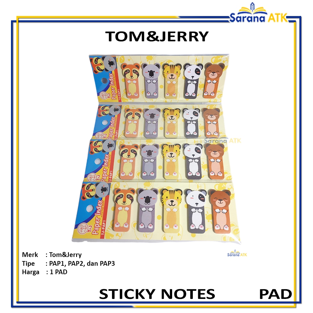 

TOM & JERRY - Pembatas Buku Paper Index - Pad