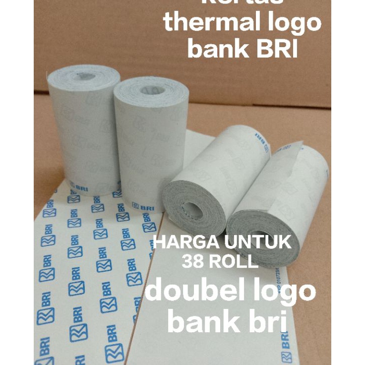 

KERTAS THERMAL LOGO BANK BRI PAKET 1 KG ISI 38 ROLL57X3 BW8UP5468